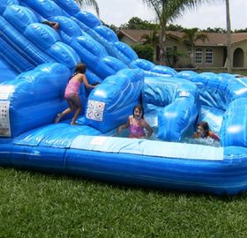子供のためのクジラ水スライドの Comercial の青く巨大で膨脹可能な二重車線