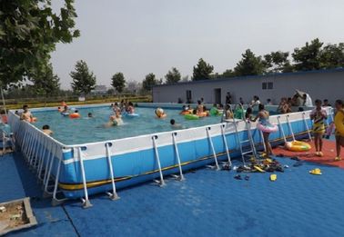 夏の金属フレームのプールの大きいセットの休日の注文の鉄骨フレームのプール
