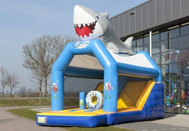 Seaworld のコンボのジャンパーの使用料の Inflatables の跳ね上がりの家の青 0.55mm ポリ塩化ビニール