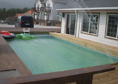 別荘の住宅のポリ塩化ビニールの防水シート 5*30m が付いている長方形の金属フレームのプール