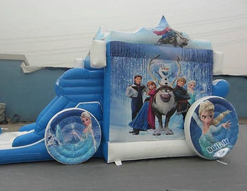 inflatable Combo のコンボ青いキャリッジ膨脹可能な警備員 Frozon の驚かせる王女