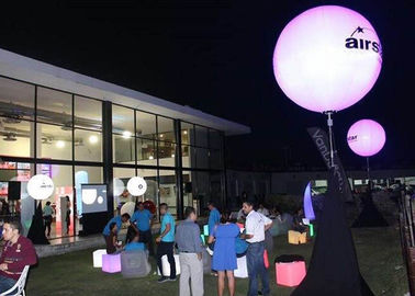 夜膨脹可能な広告プロダクト、表示のための紫色の膨脹可能な LED の気球ライト