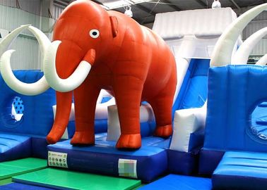 子供のためのセリウム、EN14960の青および赤く巨大で膨脹可能な世界象の警備員のスライド