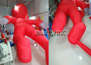 セリウムによって証明される屋外の巨大な広告のInflatablesの赤く膨脹可能な英雄の漫画