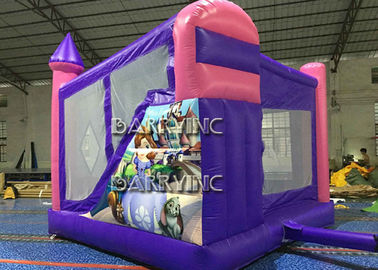 18のOZのビニール ポリ塩化ビニール材料を持つInflatable Bouncer Slide Comboピンクの城の王女