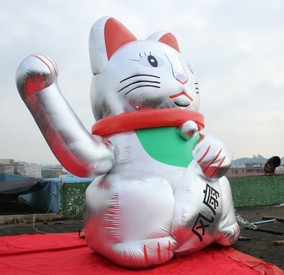 ポリ塩化ビニール 6m の高さの膨脹可能な広告プロダクト幸運の猫によってカスタマイズされる漫画