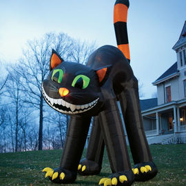 セリウムの証明書のハロウィンの祝祭のための屋外の巨大な広告のInflatablesの黒猫