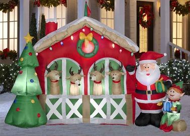 巨大な注文の広告のInflatables防水オックスフォードの布のクリスマスの家