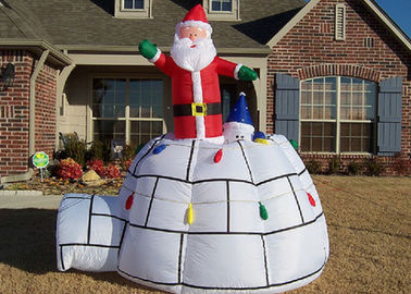 Inflatables大きく赤いサンタクロースおよびテントを広告するクリスマスの装飾