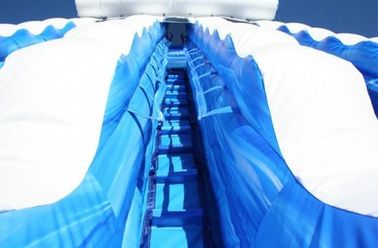 青22のftのイルカの倍の車線のサンティアゴ・デ・カリの海洋ポリ塩化ビニールの防水シート材料が付いている膨脹可能な水スライド