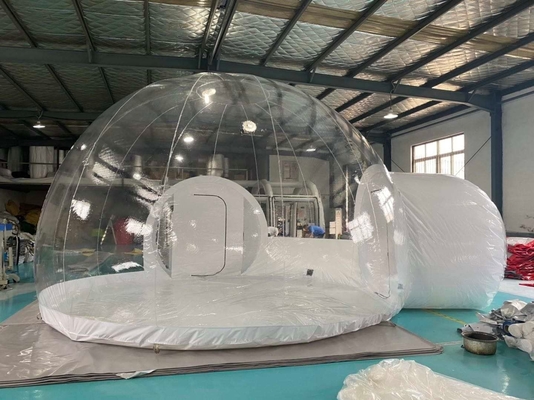 1mmポリ塩化ビニールの膨脹可能なテントの商業用等級の明確なEcoのドームのキャンプの泡テント
