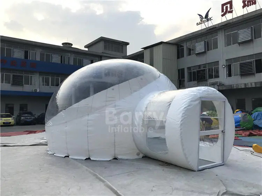 ホテルの浴室の膨脹可能で明確なドームの泡テント2部屋の単一のトンネルの家