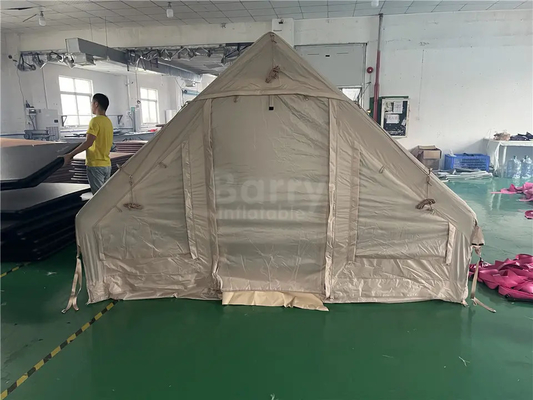 開始膨脹可能なキャンプ テントの家の綿の空気ポーランド人速い4人移動可能な旅行テント