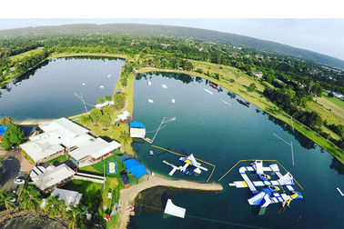 青い障害物コース水ゲームの高級リゾートのための膨脹可能な水公園