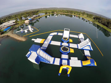 青い障害物コース水ゲームの高級リゾートのための膨脹可能な水公園