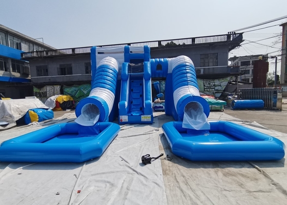 ジャンパーのコンボの城のプール膨脹可能な水スライドの大きく膨脹可能な二重スライドのデジタル印刷