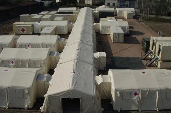 携帯用空気によって密封される膨脹可能なテントの気密の大きい緊急の病院の存続のテント