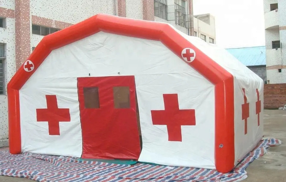 爆発のでき事の避難所10mの白い気密の膨脹可能な救助のテントを印刷するデジタル