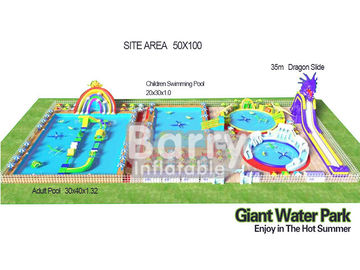 3D膨脹可能な裏庭水公園の大手建設会社0.55mmポリ塩化ビニールの防水シート
