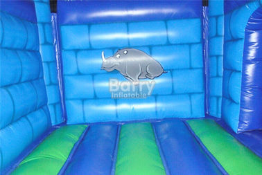 スライドが付いているミッキー マウスの膨脹可能な警備員の青く膨脹可能な跳躍の家