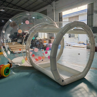 高性能ドーム イグロ 透明なPVC 単トンネル 露天キャンプ 透明な充気式パーティー バブルテント