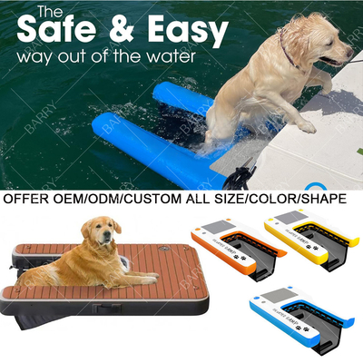 プール 湖 川 折りたたむ ペット 犬 階段 浮遊 充気型 犬 ウォーター ランプ ドック