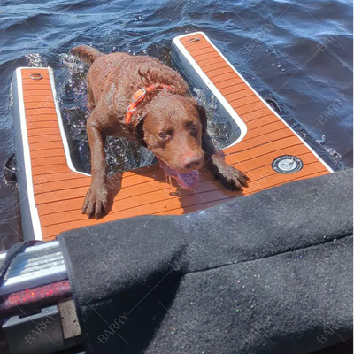 オーダーメイド ロゴ 膨らませられるボート 犬の梯子 登り ランプ プラットフォーム 犬のための膨らませられる水上ランプ
