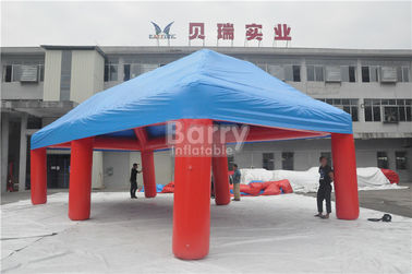 膨脹可能なテント、赤くおよび青の携帯用エアSaeledテントを広告する屋外の大きいでき事