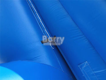 防火効力のある水プールのための青い二重車線の巨大で膨脹可能なスライド