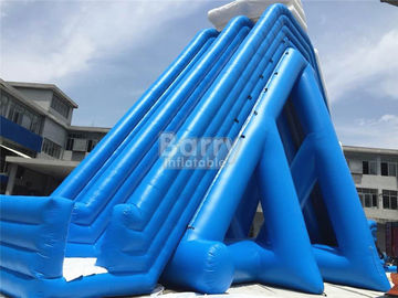 防火効力のある水プールのための青い二重車線の巨大で膨脹可能なスライド