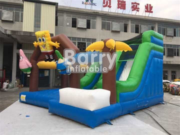 Spongebobのポリ塩化ビニールの防水シート材料を跳んでいる子供のための膨脹可能なコンボの跳ね上がりの家