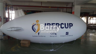 4mの飛行膨脹可能な広告プロダクト軟式小型飛行船の形のヘリウムの気球の耐火性