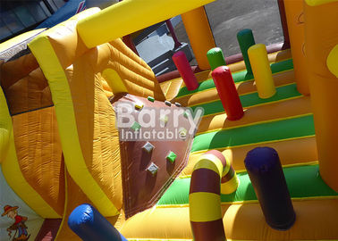 子供の整理の西部の主題の家のスライドが付いている膨脹可能な幼児の運動場