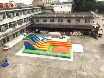 子供の運動場のための空気ジャンプのゲームが付いている0.55mmポリ塩化ビニールの防水シートの膨脹可能なコンボのスライド