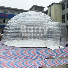 透明で膨脹可能な泡テント、ポリ塩化ビニールの防水シートが付いている屋外のキャンプの空気テント