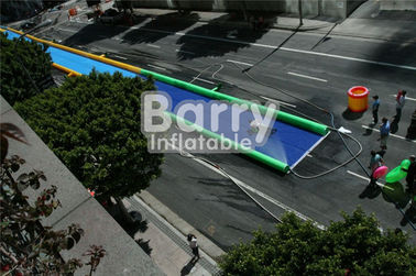 ポリ塩化ビニールの防水シート巨大で膨脹可能な水スライド、注文党都市スリップNのスライド