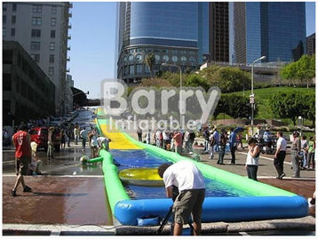 ポリ塩化ビニールの防水シート巨大で膨脹可能な水スライド、注文党都市スリップNのスライド