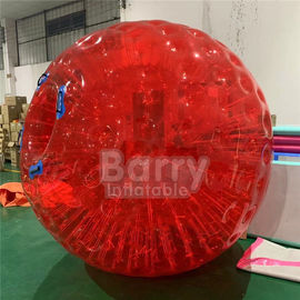 赤い屋外の膨脹可能なおもちゃ0.8mmポリ塩化ビニール/TPU Dia 2.5mは3m Zorbの膨脹可能な球を草でおおいます