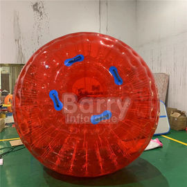 赤い屋外の膨脹可能なおもちゃ0.8mmポリ塩化ビニール/TPU Dia 2.5mは3m Zorbの膨脹可能な球を草でおおいます