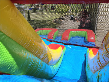 12&quot;高い子供の裏庭プールが付いている二重膨脹可能な水スライドのスリップNのスライド