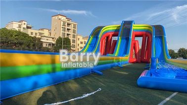 大人および子供のために商業カスタマイズされた巨大な虹3の車線膨脹可能な水スライド
