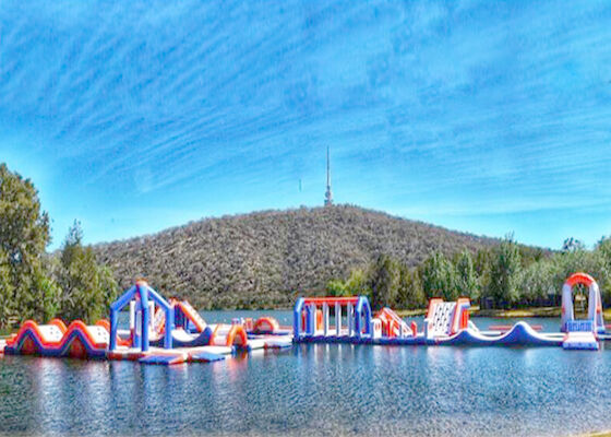 湖膨脹可能な水公園のゲーム/膨脹可能な水浮遊運動場