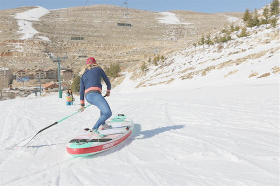 熱狂的なスキー設備膨脹可能な一口板ロゴの習慣