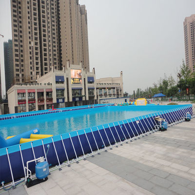 大きいポリ塩化ビニール水泳水プールの携帯用ステンレス鋼の金属フレーム