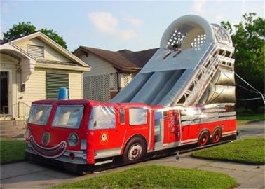 ロゴの印刷の使用料が付いているカスタマイズされた 15M の長さの膨脹可能な普通消防車のスライド