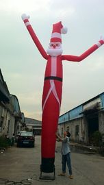 クリスマスのサンタクロースの膨脹可能な空気ダンサー、オックスフォードの布のクリスマスのダンサーの単一の足