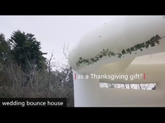 ホワイトウェディングジャンパー 滑り台とボールピット付きのPVC跳ね返し城