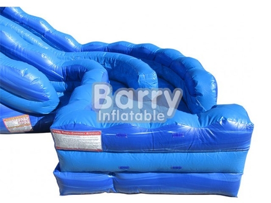 商業青いカーブの波子供のための膨脹可能な水スライド