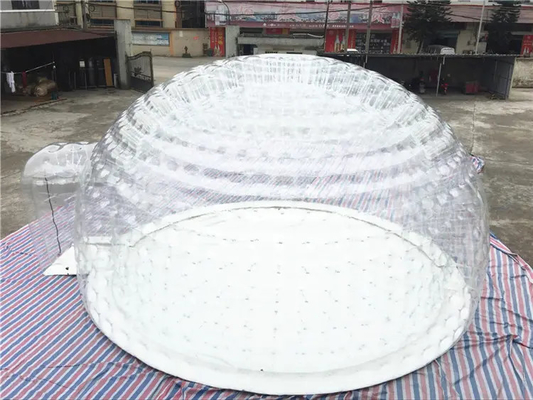 ポリ塩化ビニールの防水シートのイグルーのテントの膨脹可能な泡ロッジの明確なテント