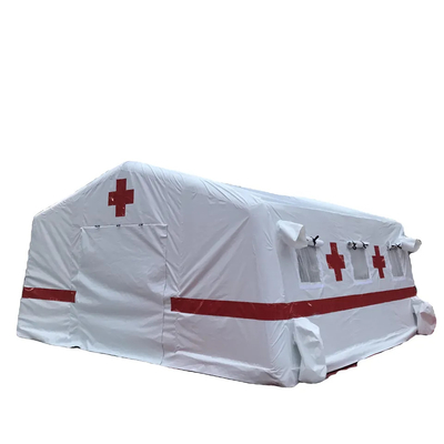 空気堅いポリ塩化ビニールの防水シートの赤十字の膨脹可能なテントの病院の救急処置のテント
